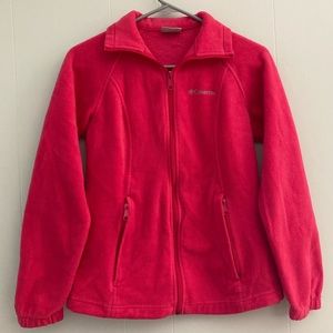 Columbia Pink Fleece Jacket Size Small Great Condition